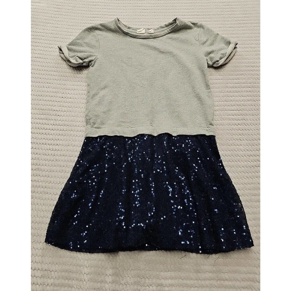 Gap Kids Dress Girls Size 8 Blue Sequin Bottom Casual Dress Wear